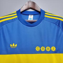 retro 81 82 boca juniors home long sleeve jersey
