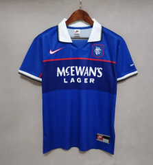 retro 97 99 Rangers FC home jersey