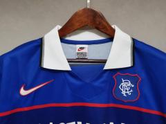 retro 97 99 Rangers FC home jersey