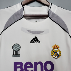 retro 06 07 real madrid home jersey
