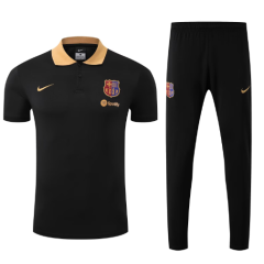 25 26 Barcelona training suit short sleeve black jacketsuit S-2XL
