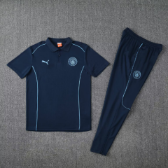 25 26 Manchester City Training Clothing Children's Wear Blue jacketsuit S-2XL