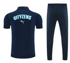 25 26 Manchester City Training Clothing Children's Wear Blue jacketsuit S-2XL