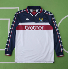 retro 97 98 manchester city away long sleeve jersey