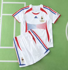retro 2006 france away kids kit jersey