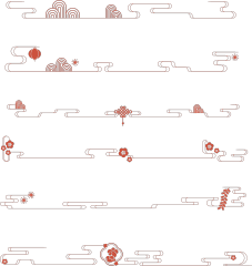 Chinese Festive Pattern Set (Paper Cutting & Red Knot Elements for Lunar New Year)