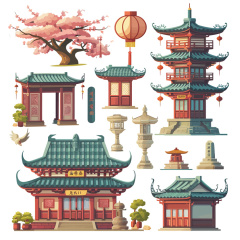 Collection of Chinese Ancient Architectural Elements