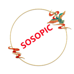Chinese Circular Border Template with Peacock Elements