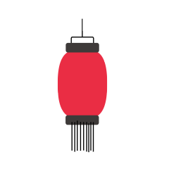 Chinese - Style Red Lantern Icons
