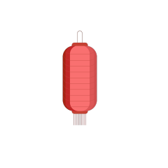 Chinese Traditional Red Lantern Shape Icons