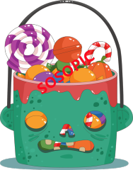 Halloween Trick-or-Treat Icons – Spooky Vector with Pumpkins, Ghosts & Candy