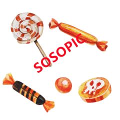 Halloween Candy Delight – Celebration Design with Sweets, Lollipops & Festive Icons