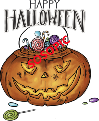 Halloween Candy Parade Pattern – Holiday Wrapper Icons in Playful Cartoon Style