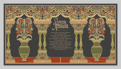 Southeast Asian Style Wallpaper – Accent Wall Art with Royal Peacock & Floral Ornaments