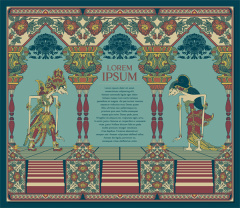 Southeast Asian Ornamental Wallpaper – Cultural Interior Accent with Abstract Floral Motifs