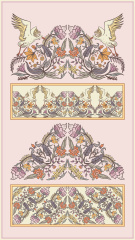 Southeast Asian Style Wallpaper – Tranquil Space Accent – Golden Lotus with Ink Mountains