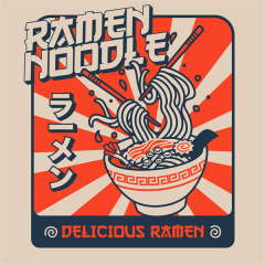 Japanese Traditional Style Background – Delicious Ramen Element Decorative Poster Wallpaper