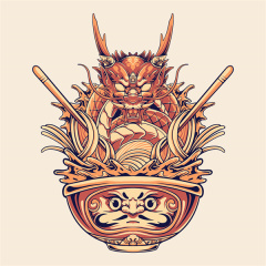 Japanese Traditional Ramen Art Poster – Culinary Culture Wall Décor