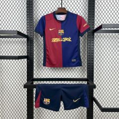 2025/26 Barcelona Home Barça x Spotify x Travis Scott Kids Jersey