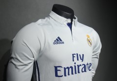 2016/17 Real Madrid Home Retro Jersey Player Version Long Sleeve