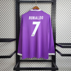 2016/17 Real Madrid Retro Long Sleeve Jersey Away