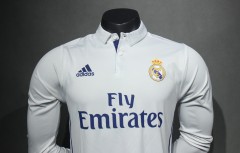 2016/17 Real Madrid Home Retro Jersey Player Version Long Sleeve