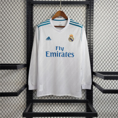 2017/18 Real Madrid Retro Home Long Sleeve Jersey