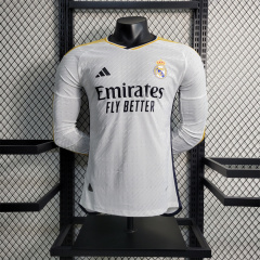 2023/24 Real Madrid Home Long Sleeve Jersey Player Version