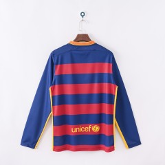 2015/16 Barcelona Home Retro Jersey Long Sleeve