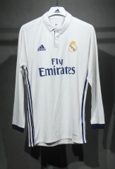 2016/17 Real Madrid Home Retro Jersey Player Version Long Sleeve