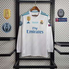 2017/18 Real Madrid Retro Home Long Sleeve Jersey