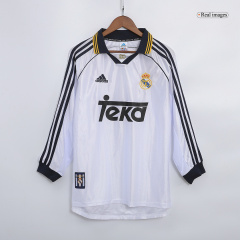 1998/00 Real Madrid Long Sleeve Retro Jersey Home Size: S-XXL