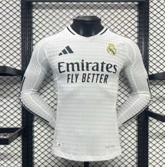 2024/25 Real Madrid Home Long Sleeve Jersey Player Version