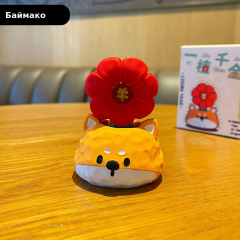 百茂原创一植千金树脂摆件女创意精致柴犬熊猫公仔桌面装饰品摆件