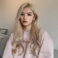 假发女欧美时尚中分大波浪长卷发金发女郎蓬松气质全头套现货批发