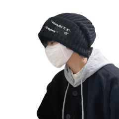 帽子男士秋冬潮情侣毛线帽男女款保暖百搭冷帽宽松大头围针织帽男