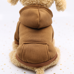 秋冬卫衣牛仔口袋两脚衣服运动风宠物衣服狗狗猫咪宠物衣服用品