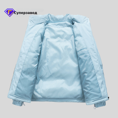 跨境定制立领棉服男女同款冬季加厚宽松棉袄情侣款纯色面包服棉衣