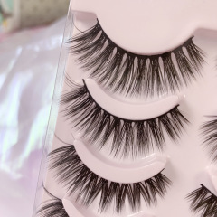欧美假睫毛女3d卷翘立体浓密多层加密眼尾加长款舞台妆眼睫毛胶水