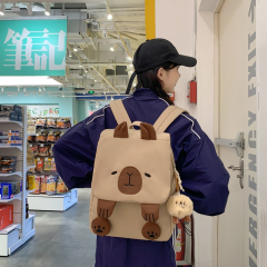 可爱河豚书包女初中生轻便双肩包女大学生旅行包大容量高中生背包