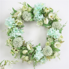 【5色可选】 仿真花环门饰墙饰牡丹花环花艺装饰婚庆挂饰绣球春季
