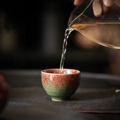 郎红釉窑口主人杯茶杯单个功夫茶杯个人专用高端茶盏女士品茗杯