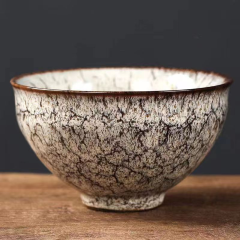 窑变龙蛋龙形不倒杯防烫陶瓷杯建盏暖手杯子窑变大容量主人杯茶杯