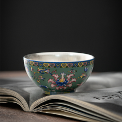 银茶杯主人杯珐琅彩999鎏银茶杯陶瓷品茗杯功夫茶杯茶盏品茗茶碗