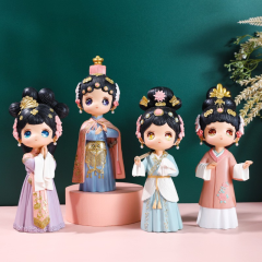 国风Q版戏曲京剧人物摆件女孩传统古风潮玩旅游景点纪念品老外礼