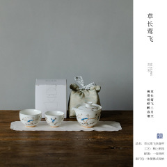 德化羊脂玉好白瓷高档主人杯品茗杯客杯单个家用陶瓷功夫茶具