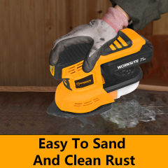 WORKSITE Power Wood Detail Sander Tool Finishing Drywall Wood Sanding Machine 20V Battery 125mm Hand Mini Cordless Mouse Sander