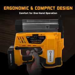 WORKSITE 2-In-1 Cordless Nailer Stapler 18 Gauge 20V Battery Power Portable Flooring Roofing Framing Palm Nail Gun