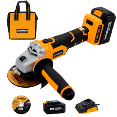 WORKSITE Brushless 20V Cordless Angle Grinder 4-1/2" Battery Power Wireless Portable Metal Concrete Cutter Tools Grinders