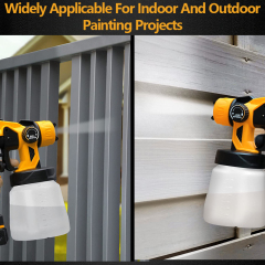 WORKSITE Cordless Sprayer Gun 20V Max Battery Portable 150W HVLP Paint Spray Guns 700ML Container for DIY Fence Chairs Painting